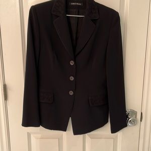 Black D’Oraz Classico Blazer with lace detail
